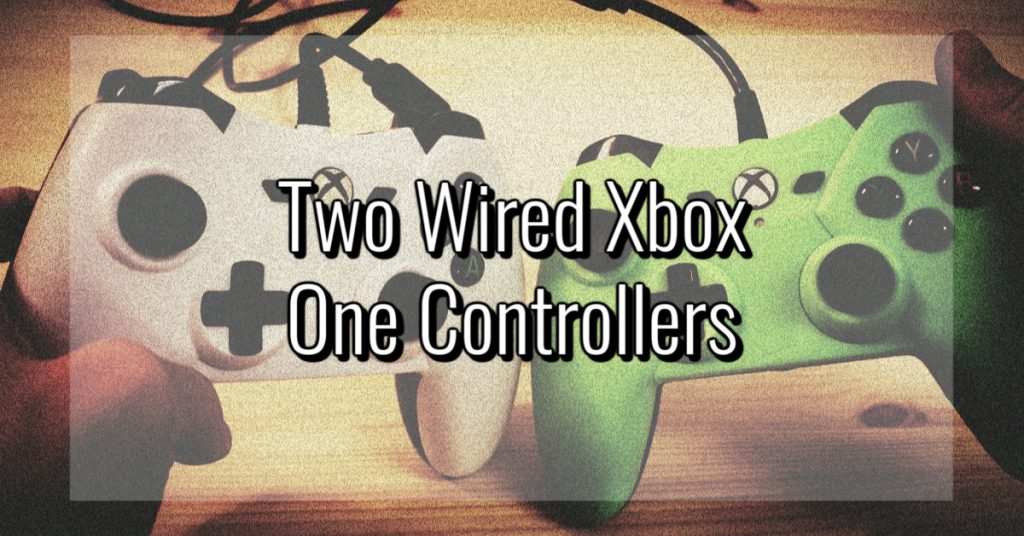 Two Wired Xbox Controlelrs