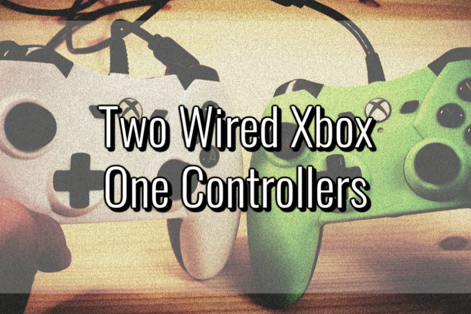 Two Wired Xbox Controlelrs